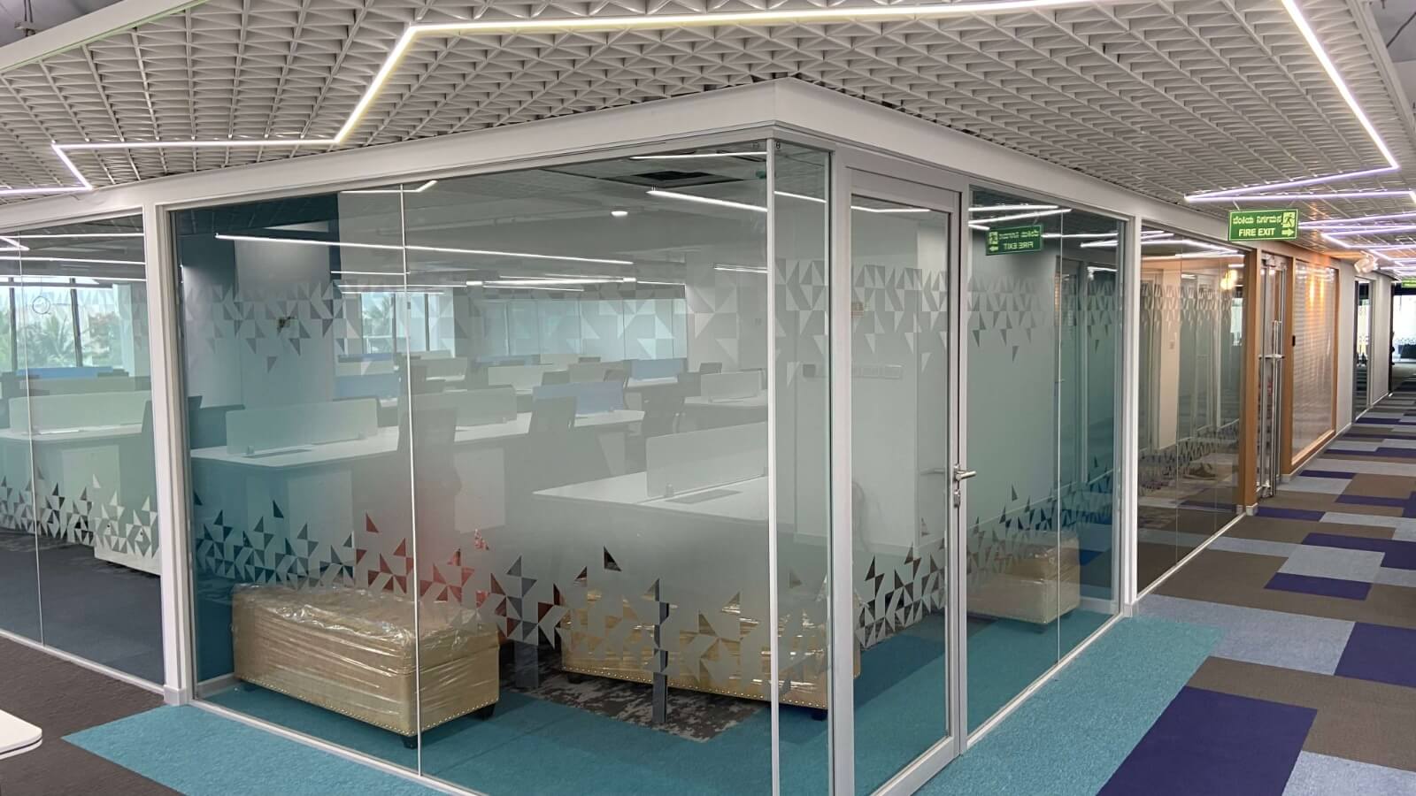 Demountable office partitions